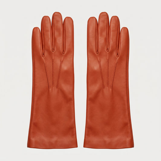 Supple Terracotta Leather Gloves