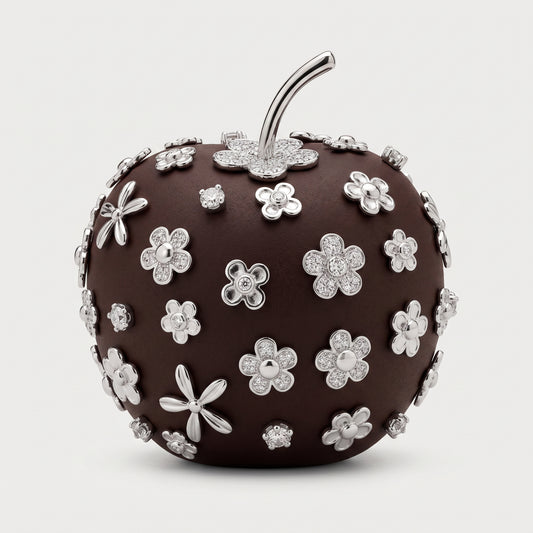 Jeweled Floral Decorative Apple