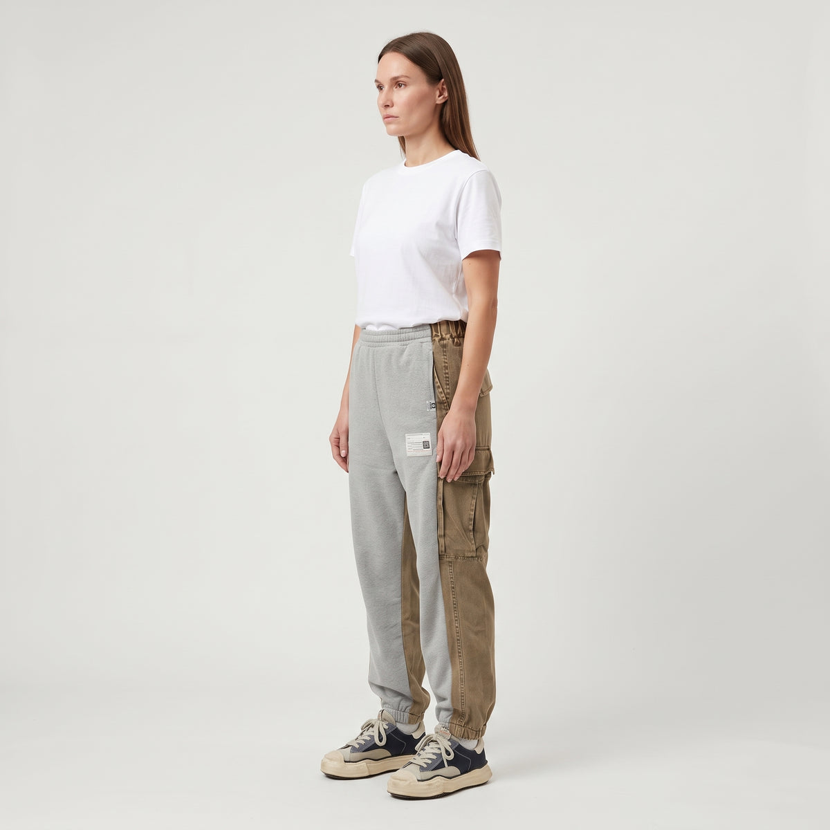 Panelled Cotton Cargo Sweatpants