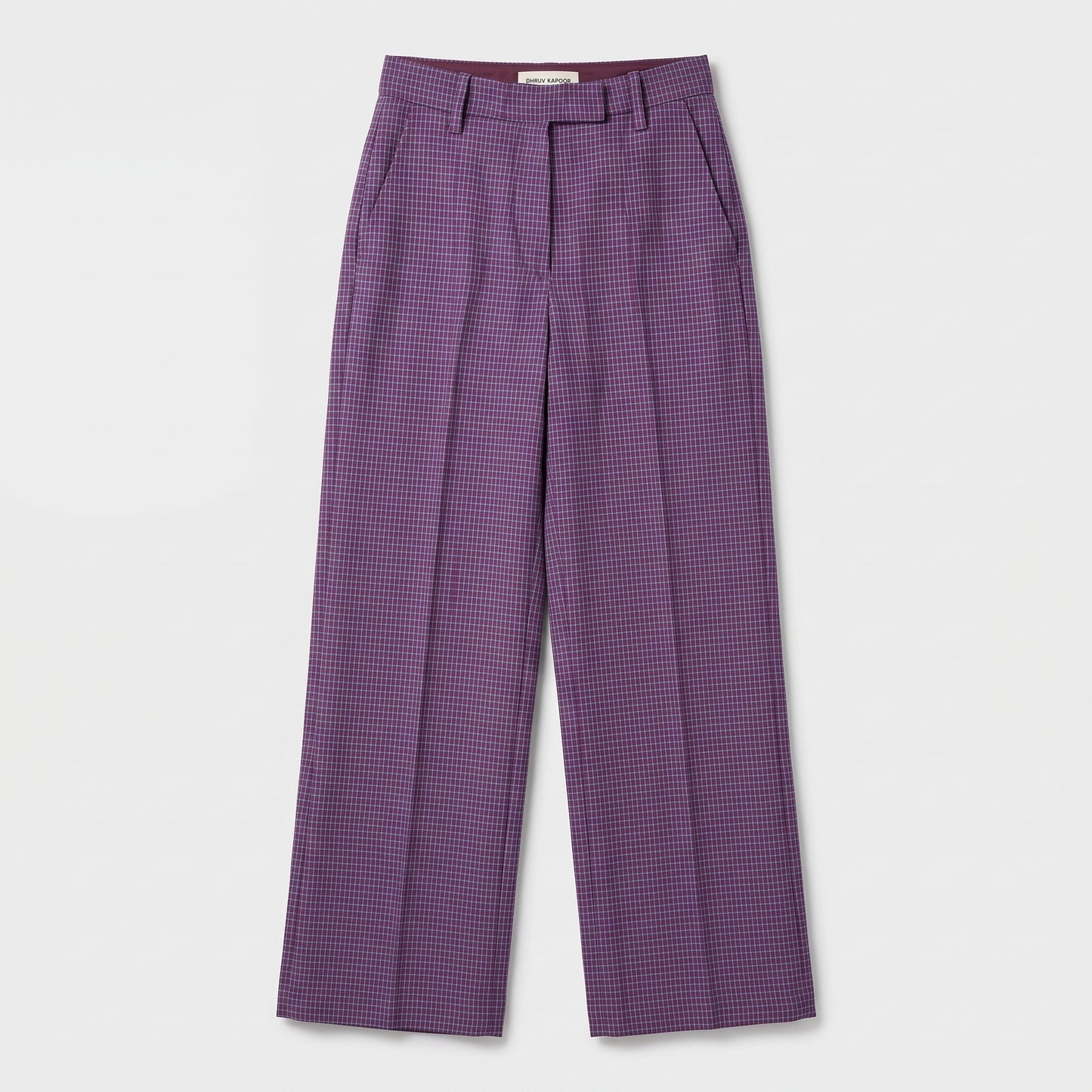 Check Pattern Tailored Trousers