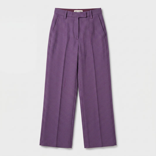 Check Pattern Tailored Trousers