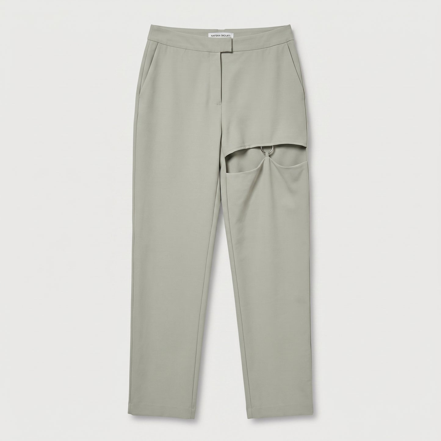 Cut-Out Detail Tailored Trousers