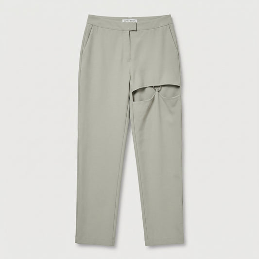 Cut-Out Detail Tailored Trousers