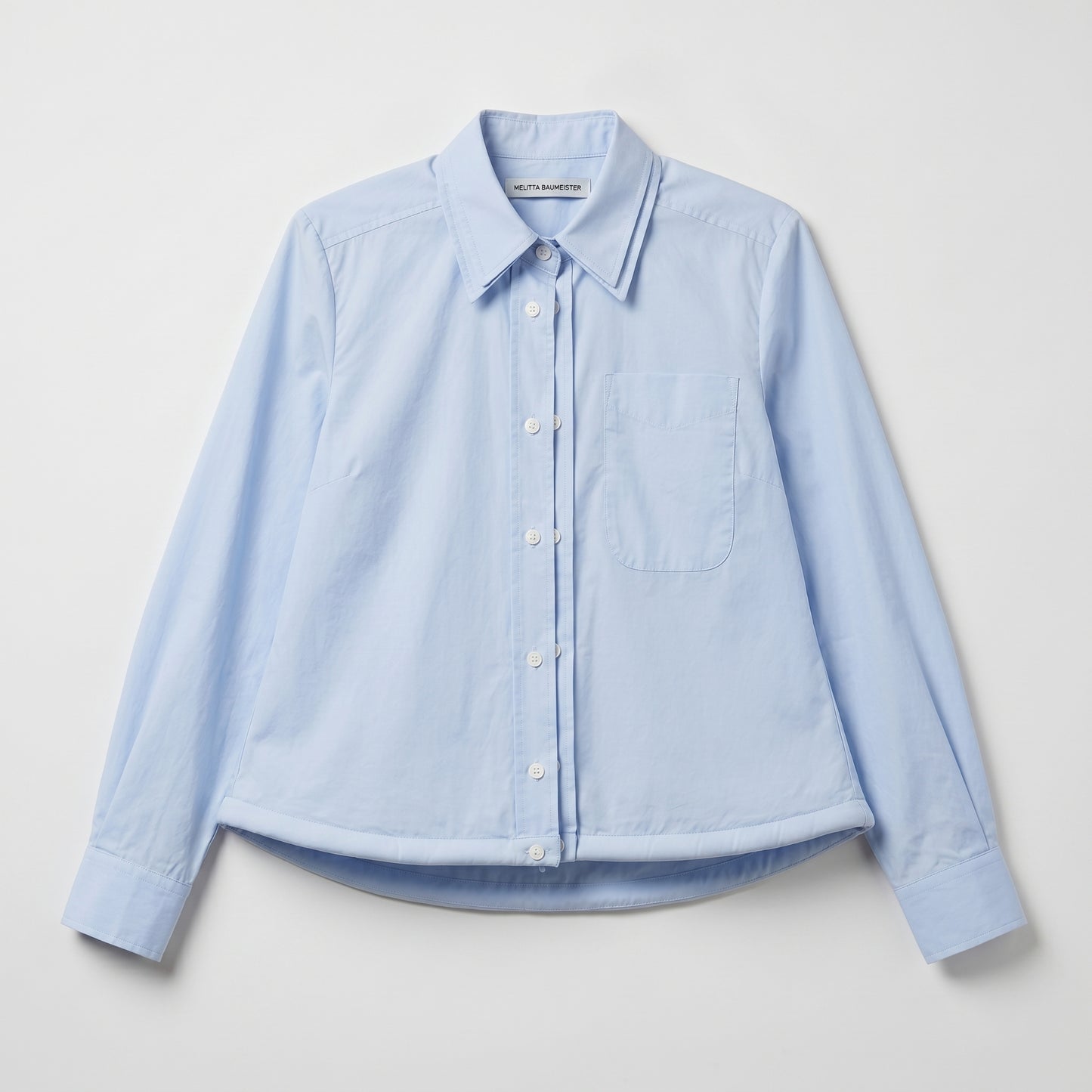 Padded Hem Cotton Shirt