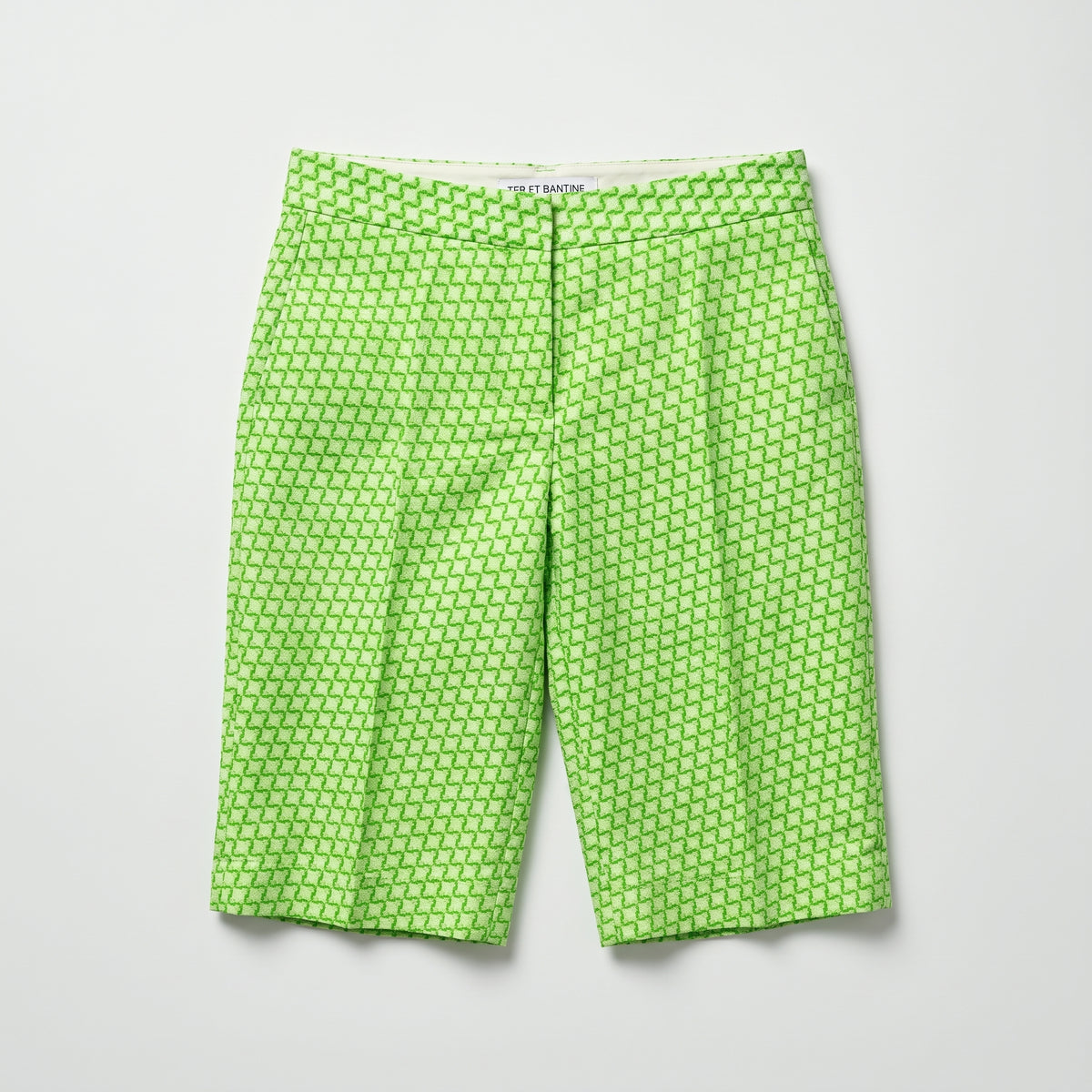 Geometric Print Tailored Shorts