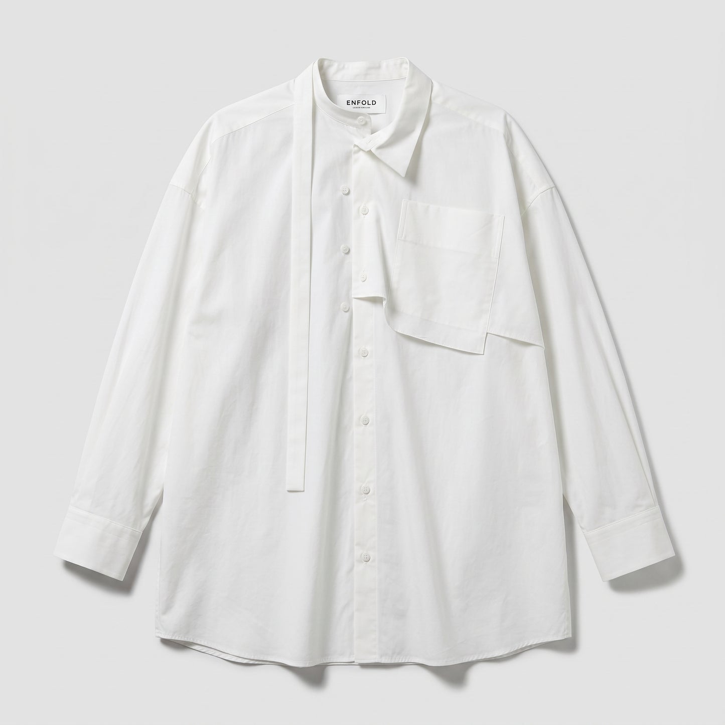 Architectural Asymmetric Cotton Shirt