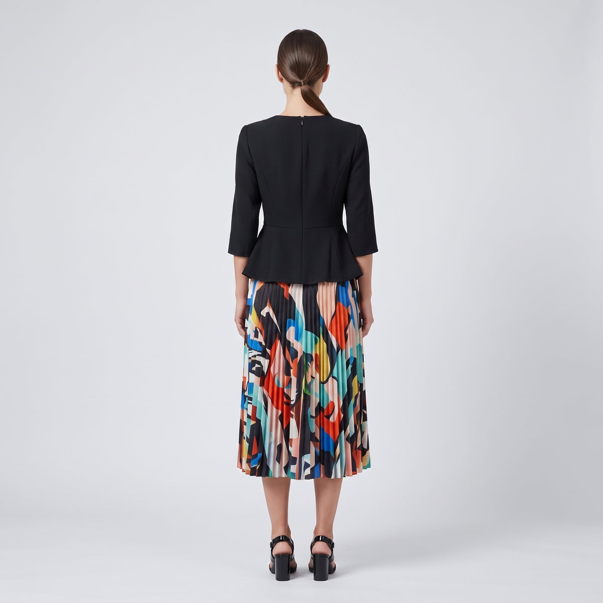 Embroidered Peplum Structured Top