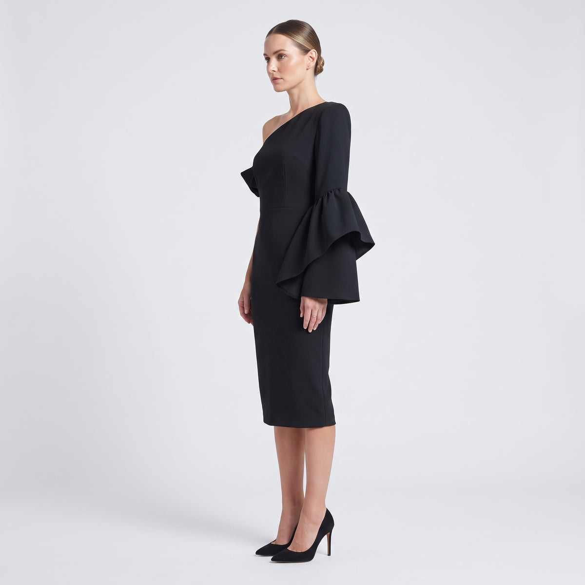 One-Shoulder Bow Detail Dress