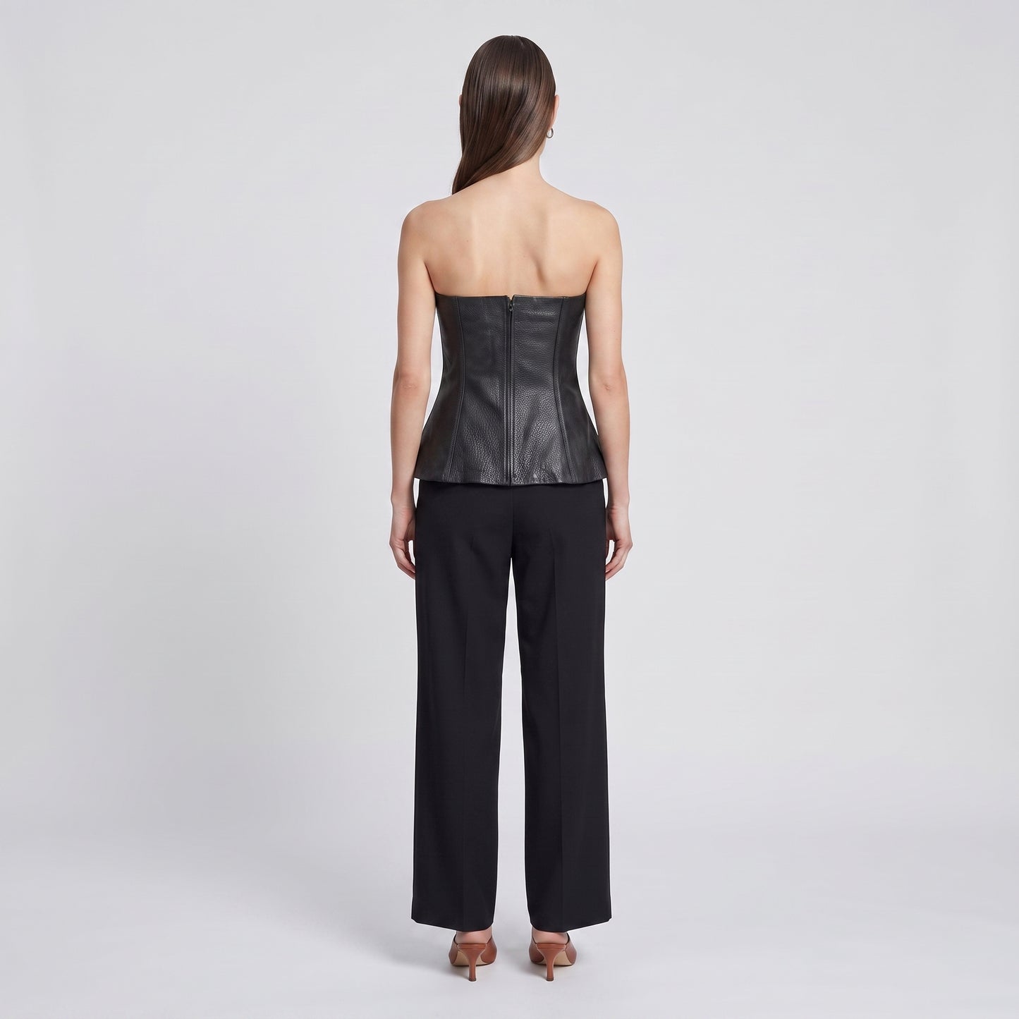 Structured Leather Corset Top