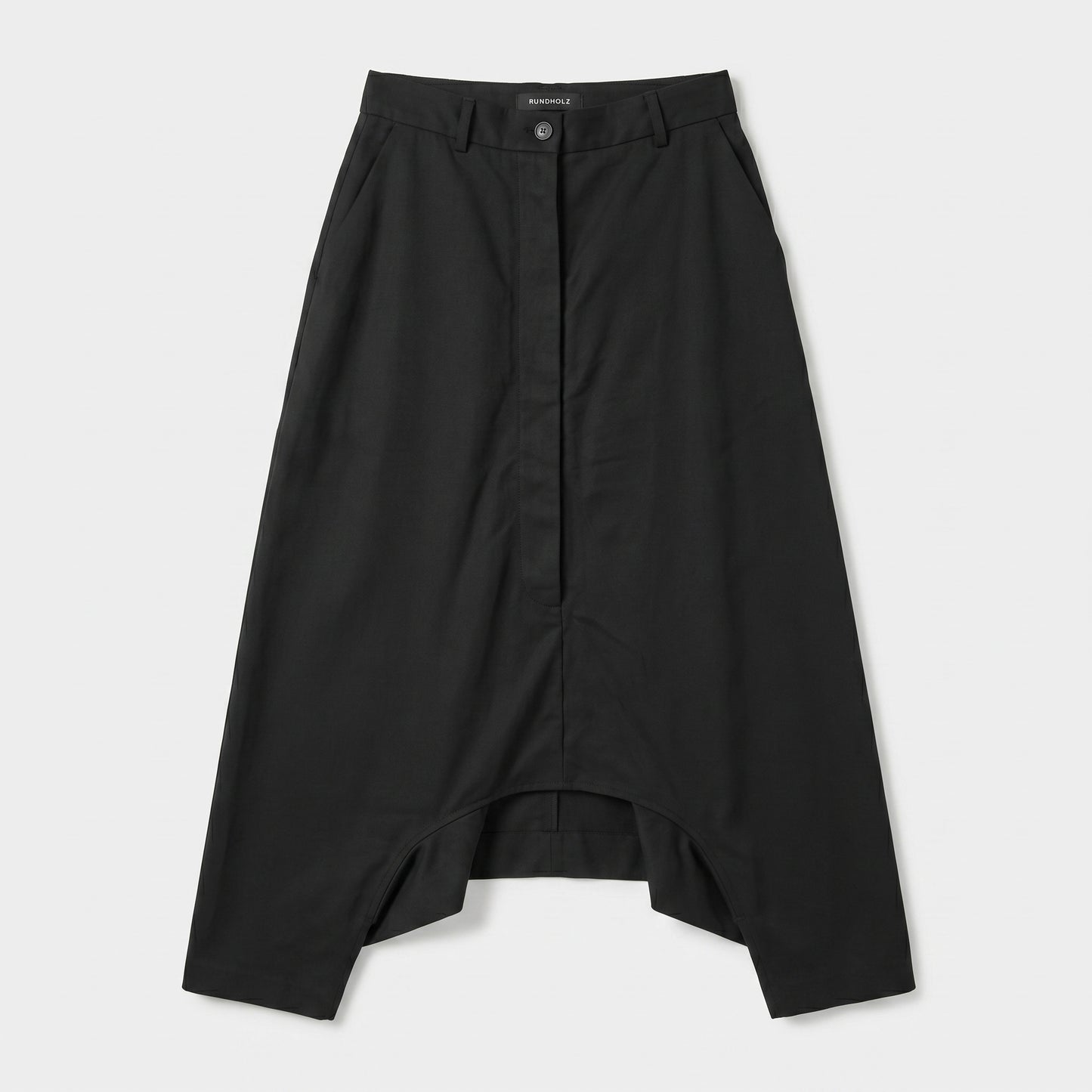 Asymmetric Tailored Black Culottes