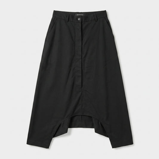 Asymmetric Tailored Black Culottes