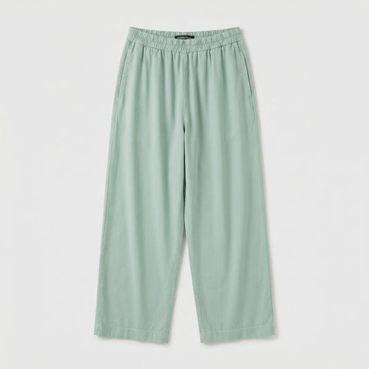 Sage Wide Leg Cropped Trousers