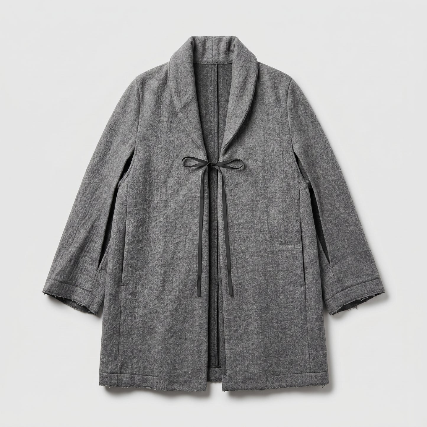 Textured Wool Shawl Collar Jacket
