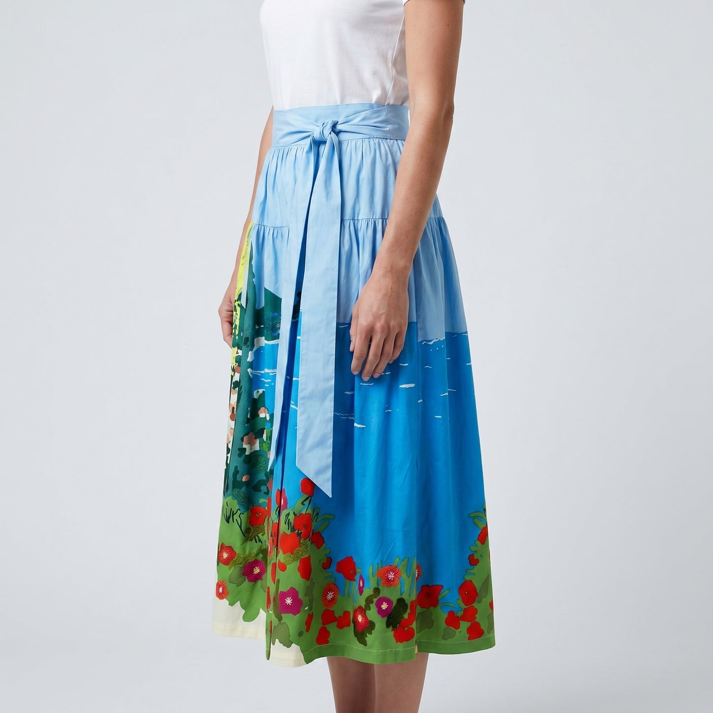 Floral Printed A-Line Skirt
