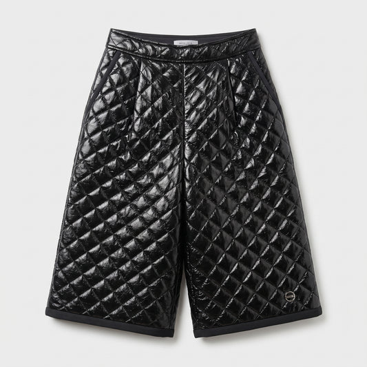 Quilted High-Waist Culottes