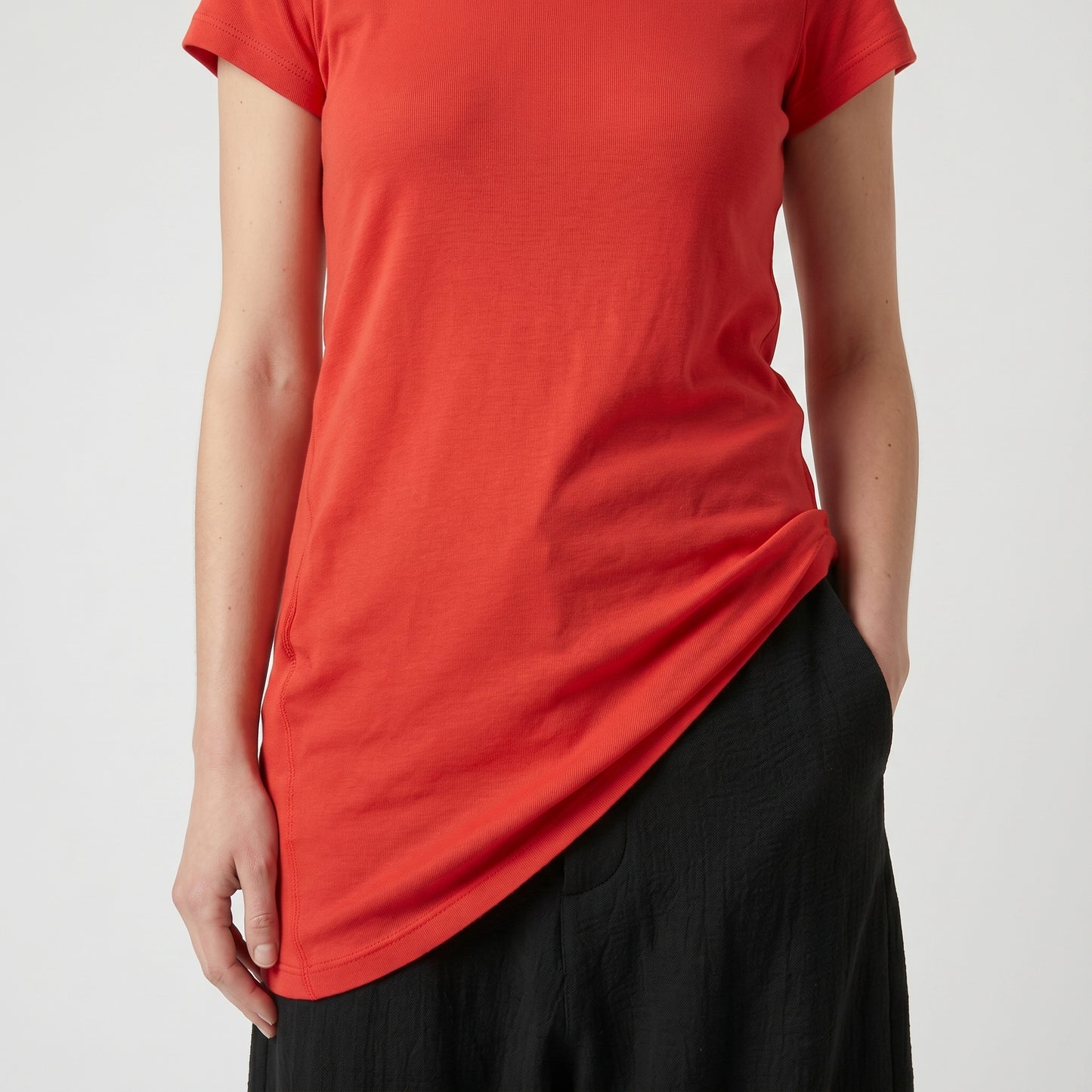Asymmetric Cotton Jersey Tee