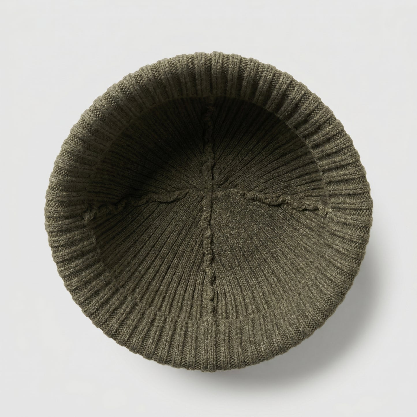 Ribbed Knit Wool Beanie