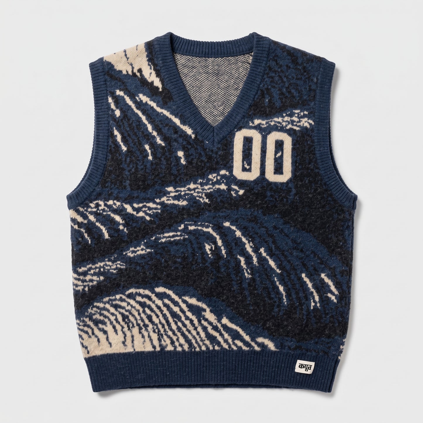 Graphic Knit V-Neck Vest