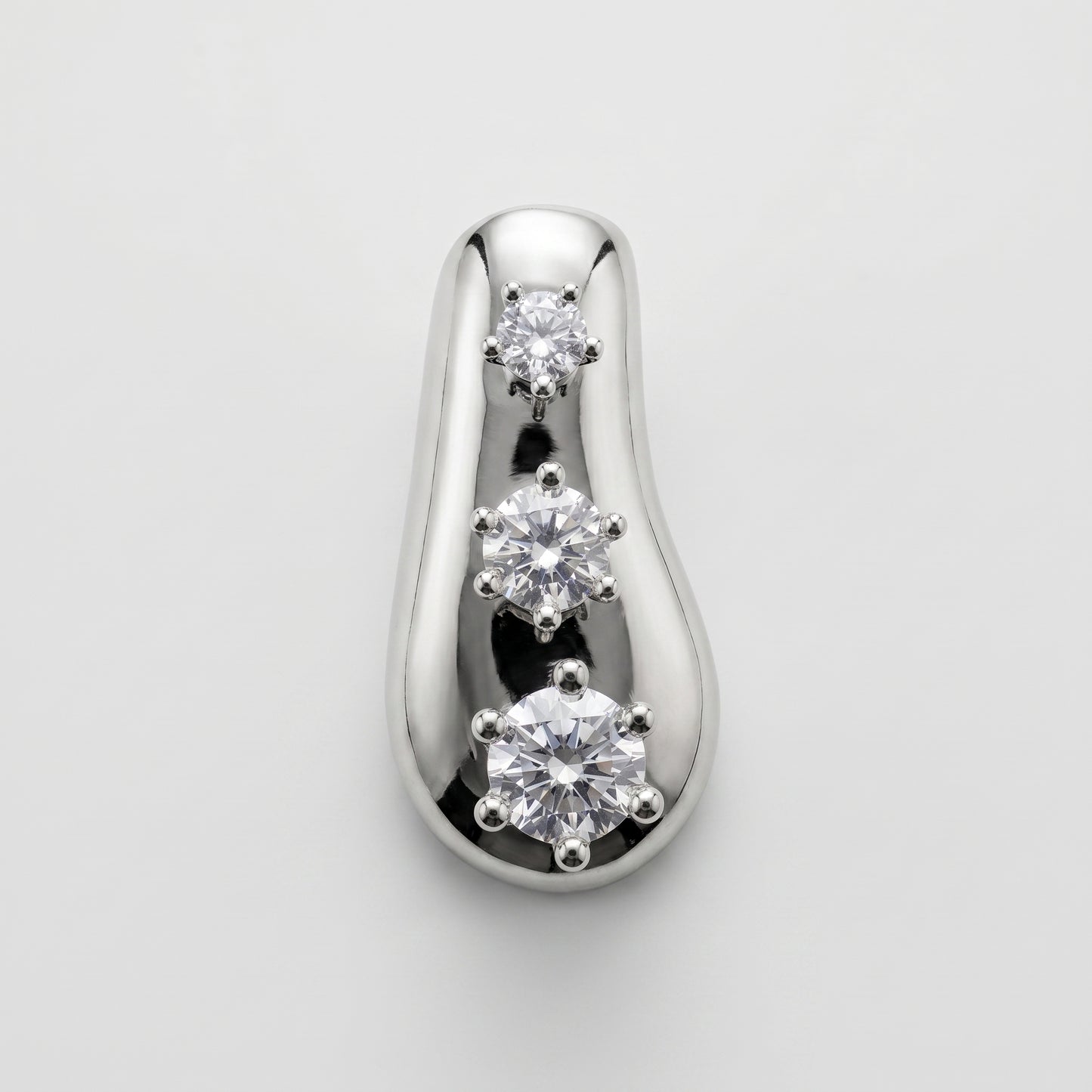 Sculptural Triple Diamond Pendant