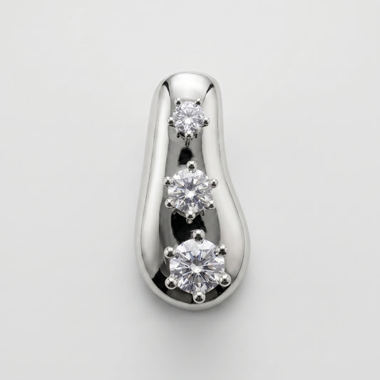 Sculptural Triple Diamond Pendant