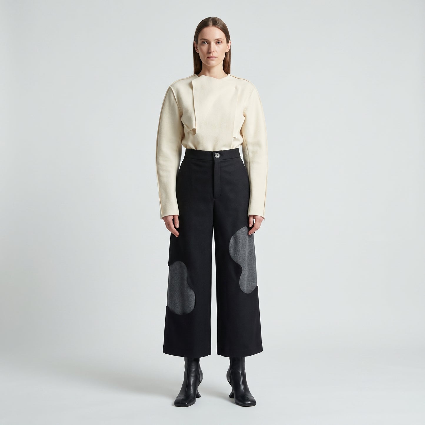 Sculptural Cutout Tailored Trousers
