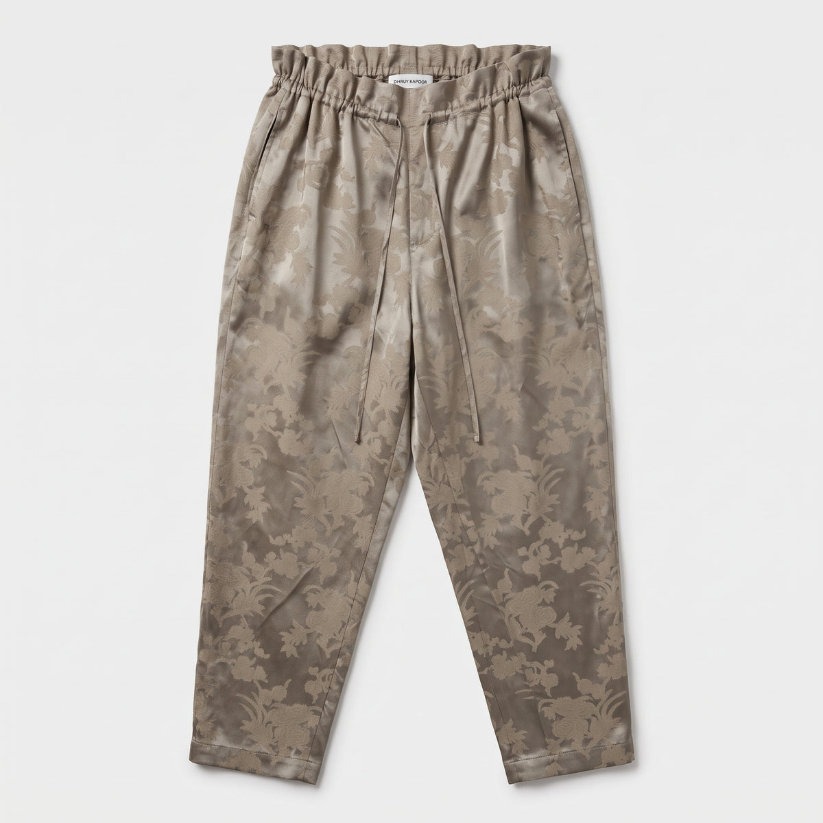 Floral Print Paperbag Waist Trousers