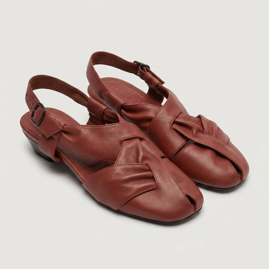 Crafted Leather Slingback Sandals