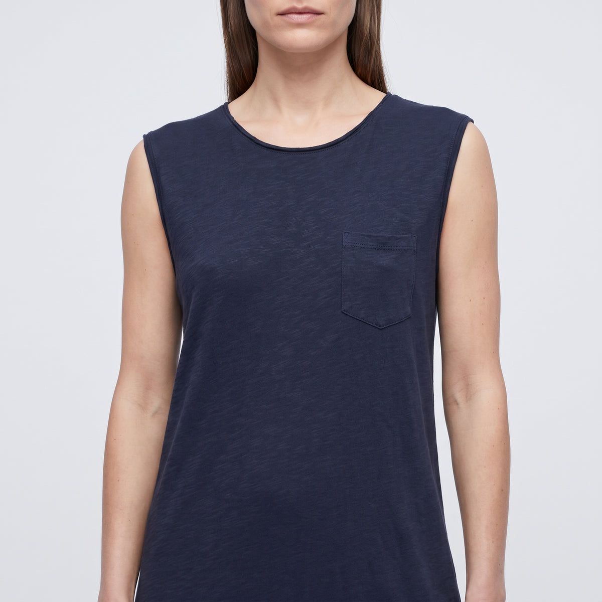 Essential Cotton Sleeveless Midi Dress