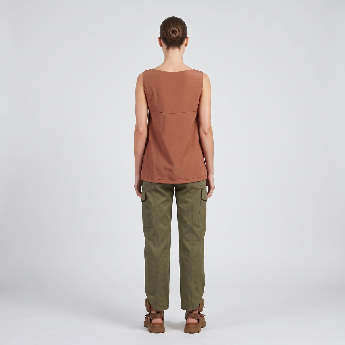 Sleeveless Minimalist Draped Top