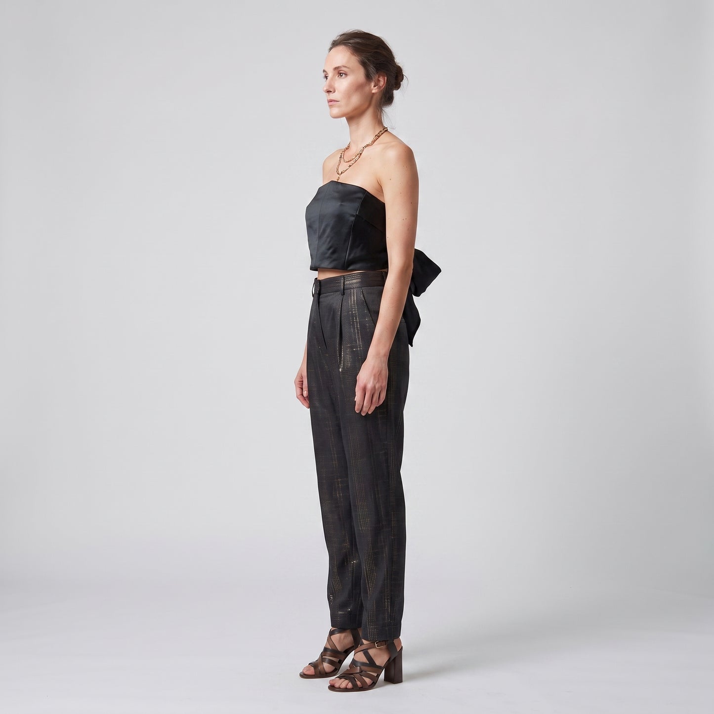 Sleek Satin Tie-Back Tube Top