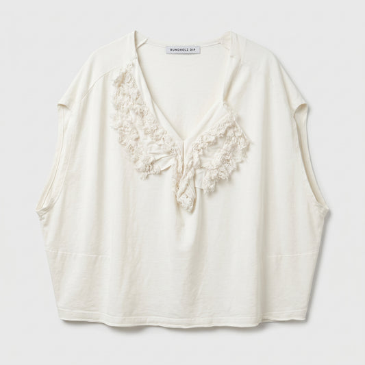 Fringe Embellished V-Neck Top