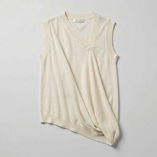 Asymmetric Draped Knit Top