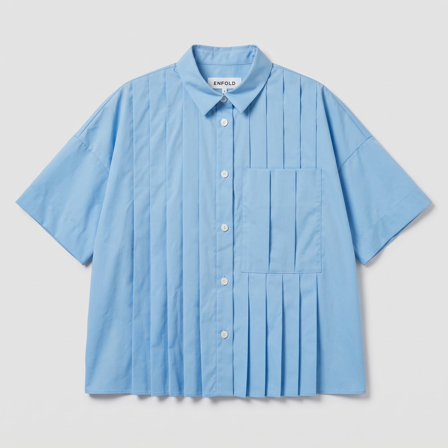 Pleated Short Sleeve Shirt