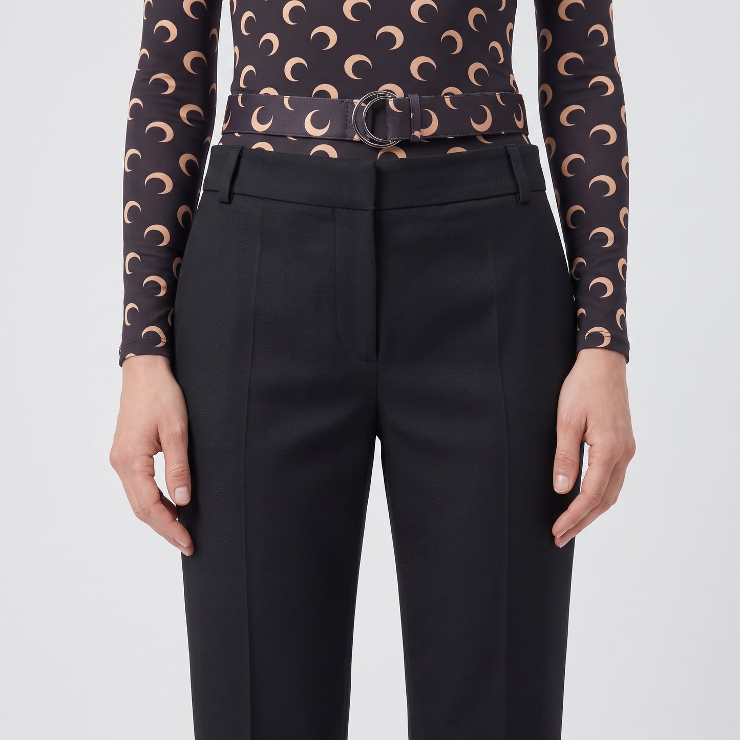 Tailored High-Waisted Black Trousers