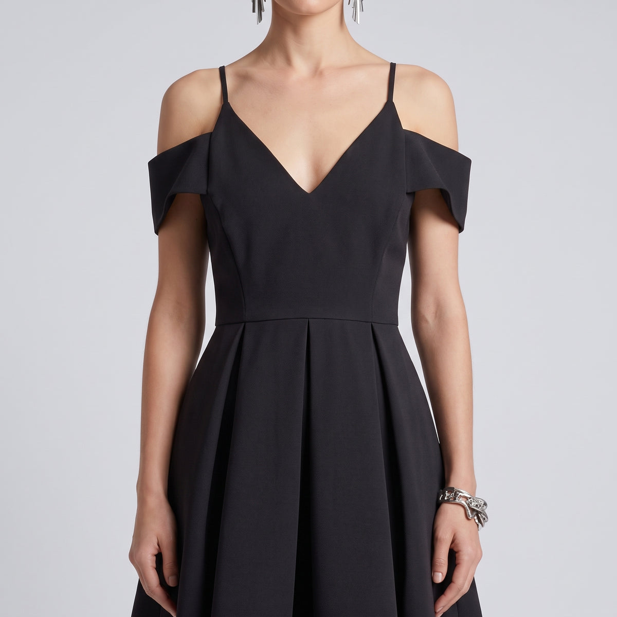 Elegant Cold Shoulder Mini Dress