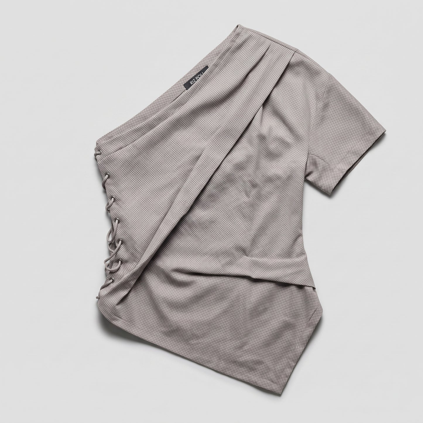 One-Shoulder Lace-Up Asymmetric Top