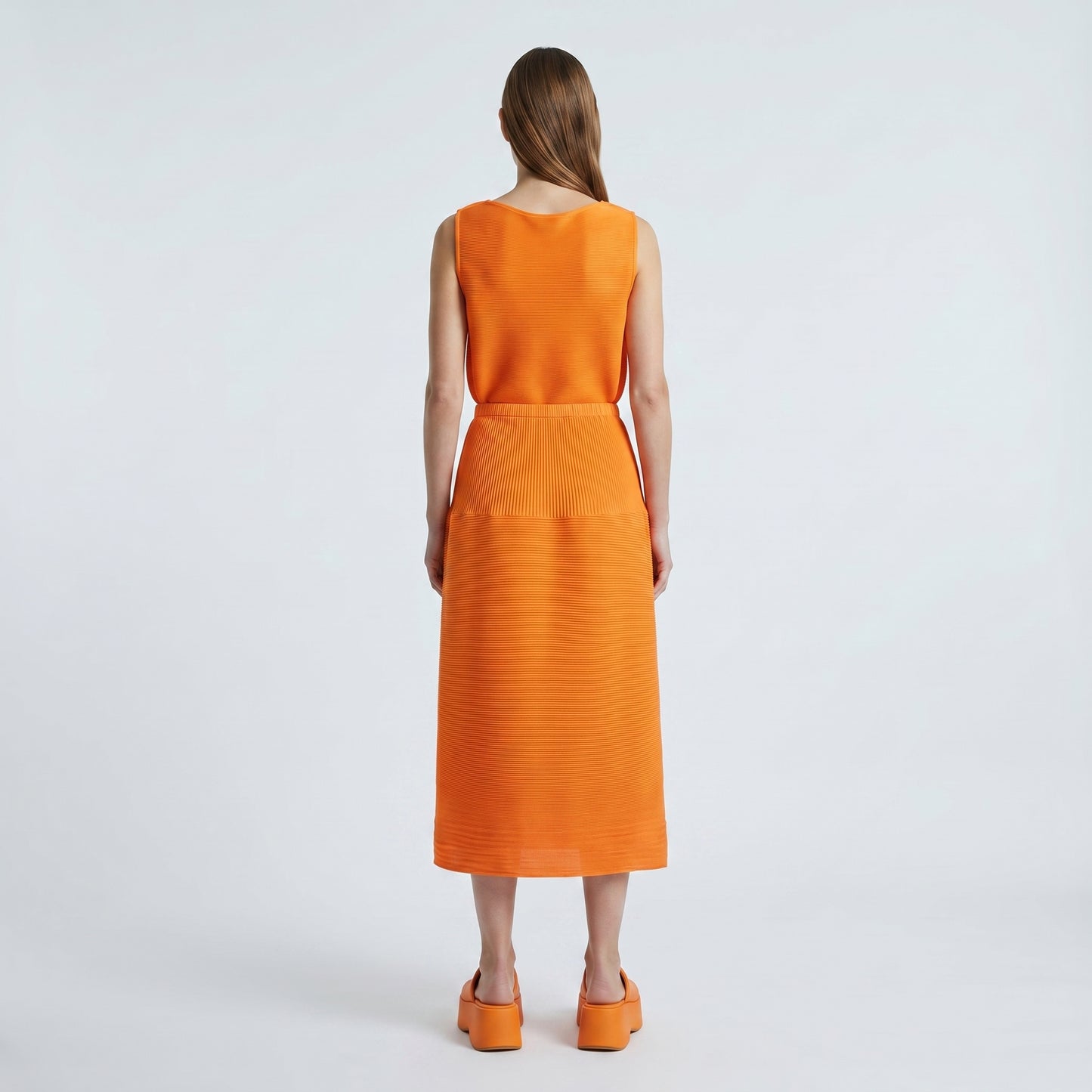 Sculptural Ribbed Knit Skirt