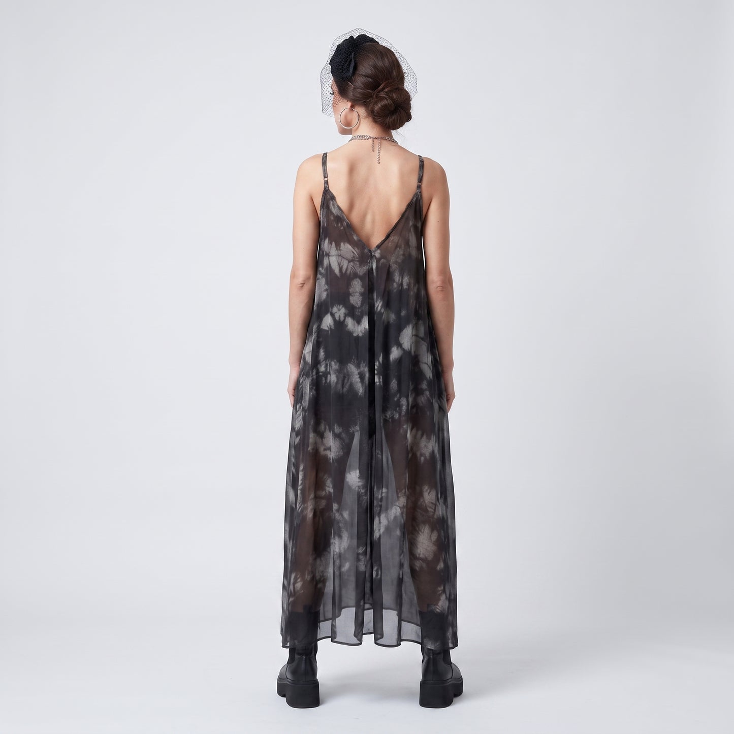 Abstract Print Tie-Dye Cami Dress