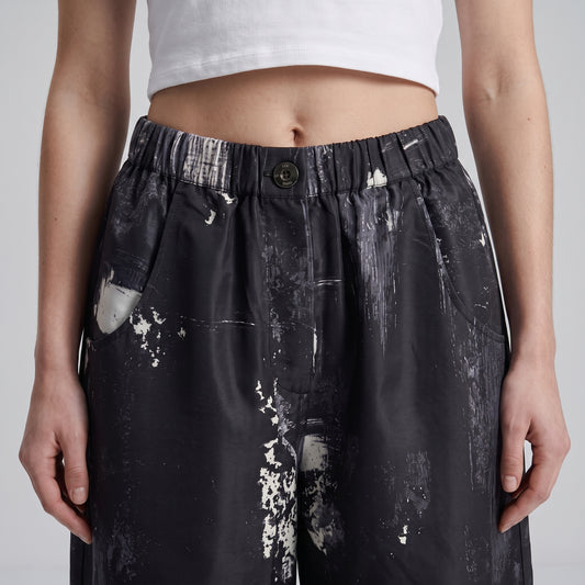 Abstract Print Tapered Trousers