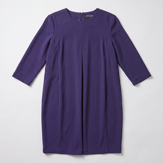 Elegant Deep Purple Shift Dress