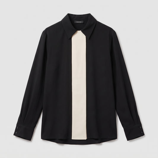 Colorblock Long Sleeve Blouse