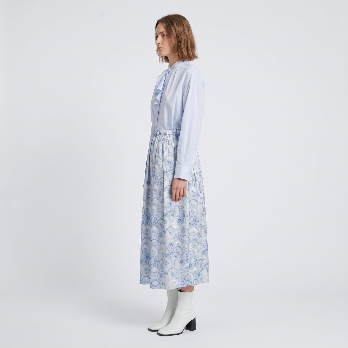 Floral Print A-Line Skirt
