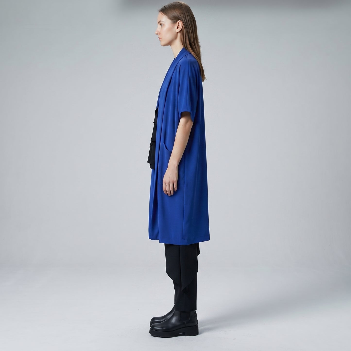 Cobalt Blue Structured Kimono Jacket