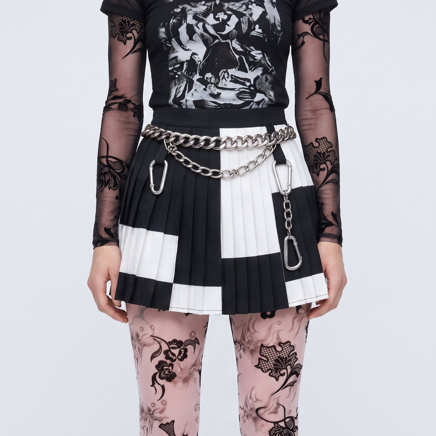 Floral Print Mesh Leggings