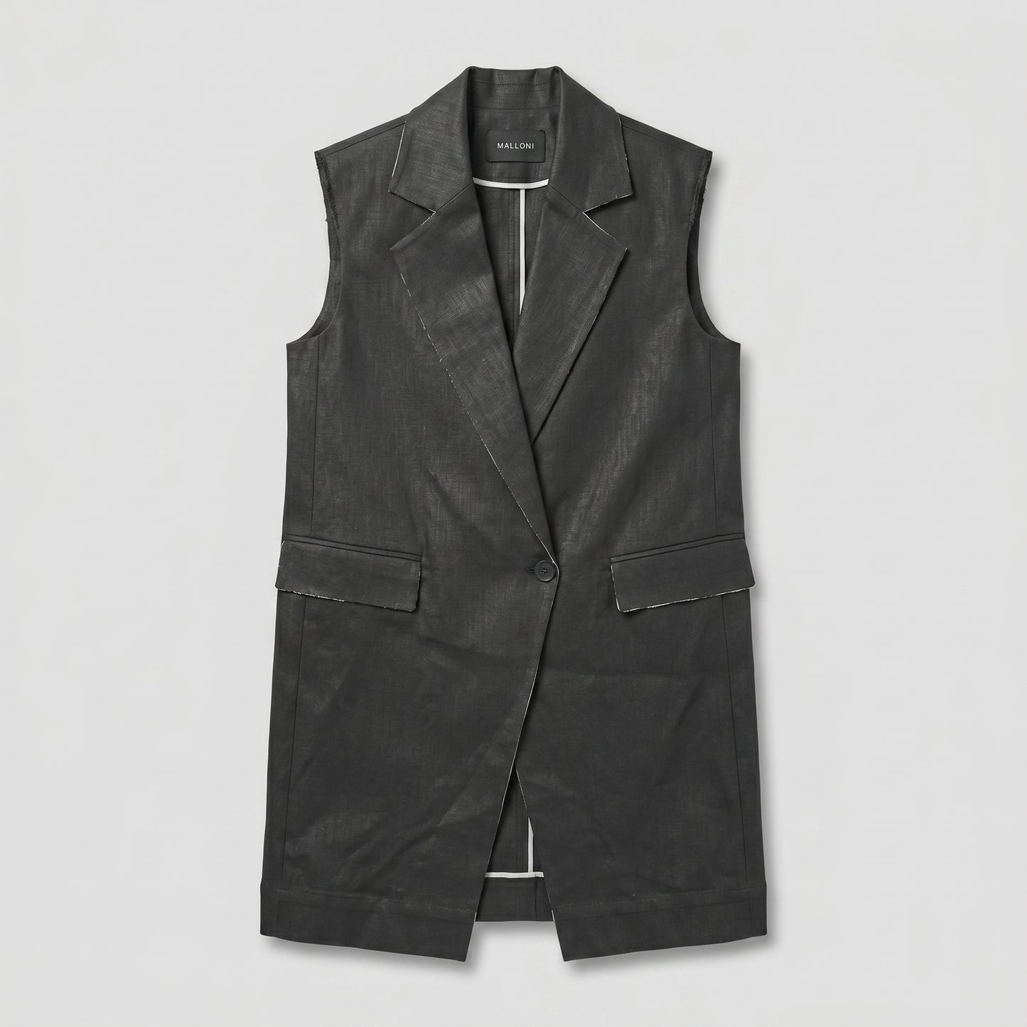 Tailored Longline Sleeveless Vest
