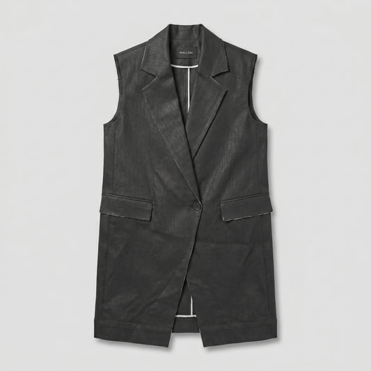 Tailored Longline Sleeveless Vest