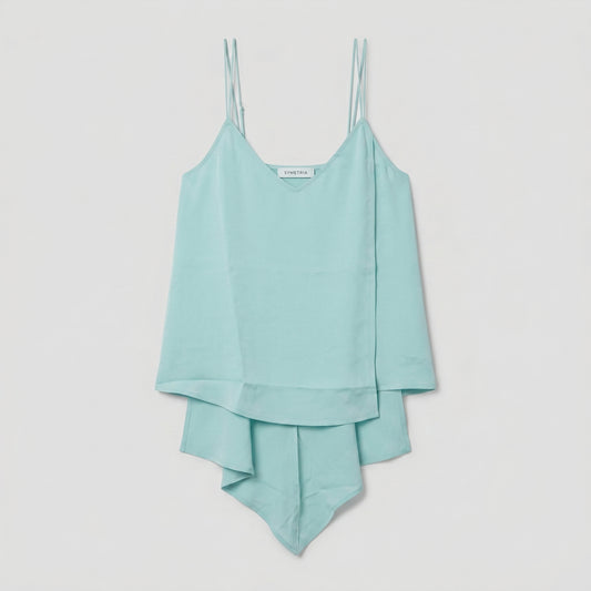 Layered Asymmetric Mint Camisole