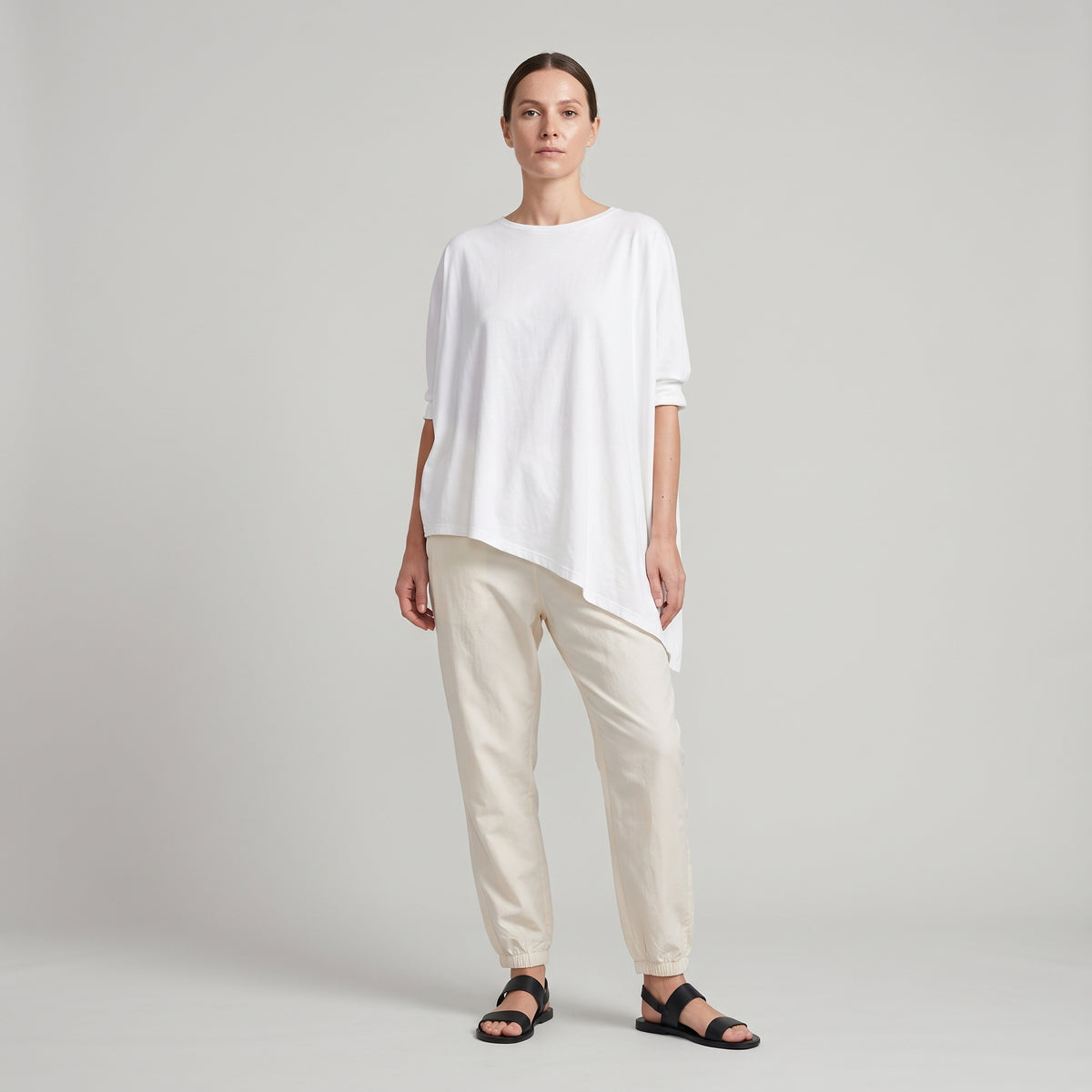 Minimalist Elastic Waist Jogger Trousers