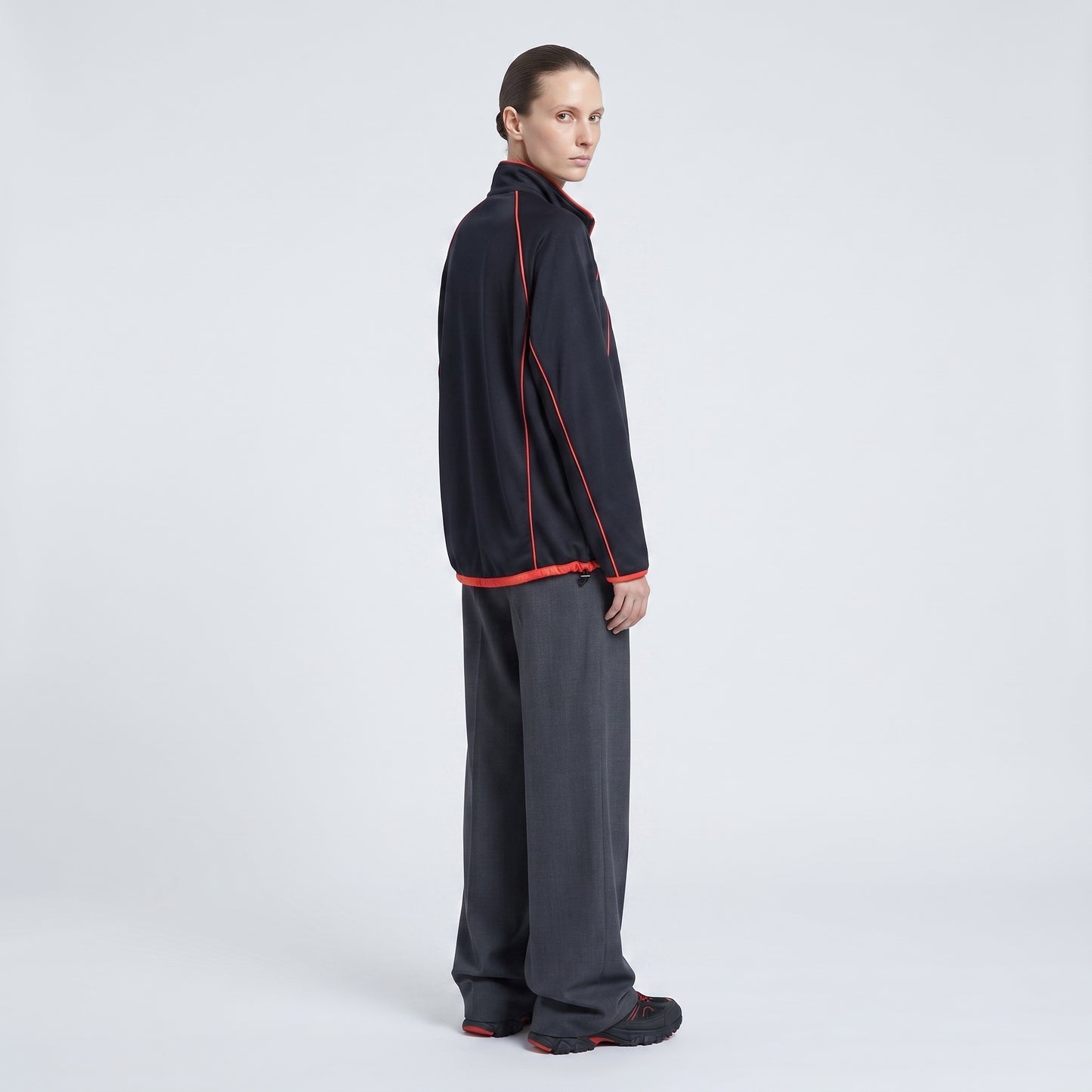 Piped Zip-Up Track Jacket