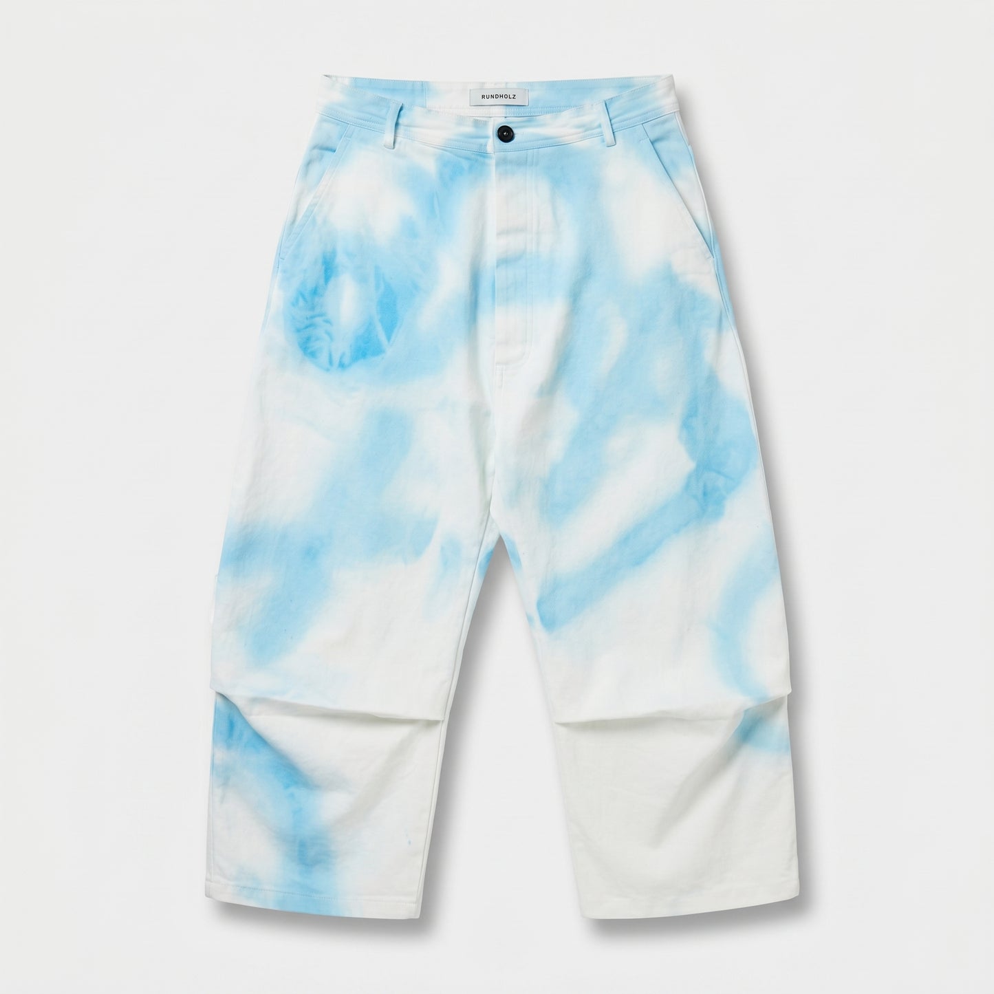 Tie-Dye Wide-Leg Cropped Trousers